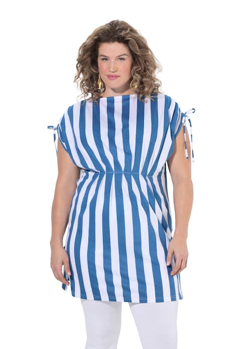 Tunika, pruhy, lodičkový výstřih, bez rukávů