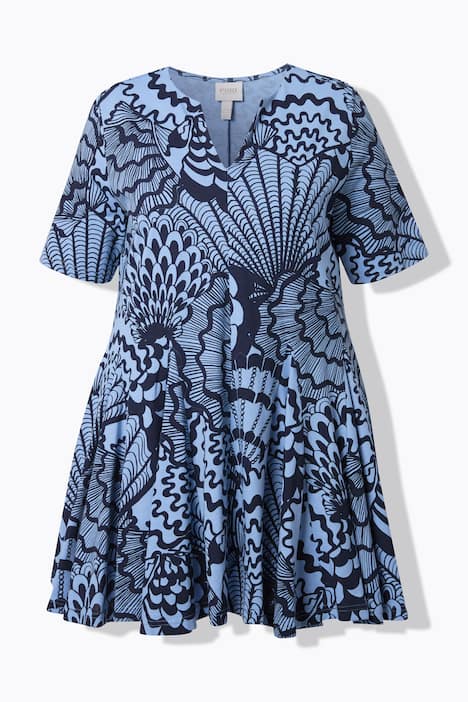 Eco Cotton Shell Print Knit Tunic