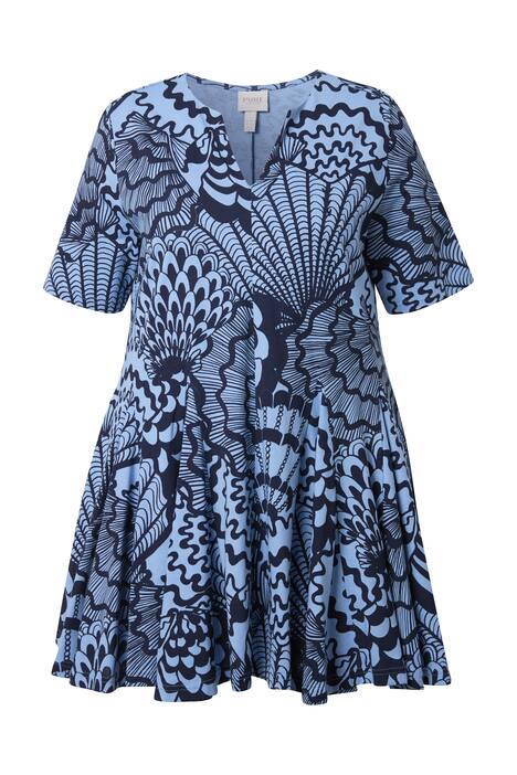 Tričko, mušle, godetové záhyby, tunikový výstřih, polo rukávy