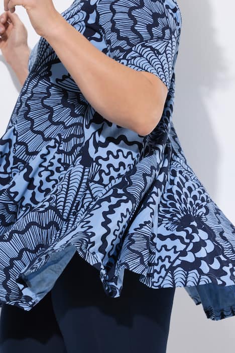 Eco Cotton Shell Print Knit Tunic