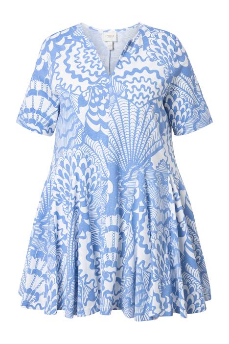 Tričko, mušle, godetové záhyby, tunikový výstřih, polo rukávy