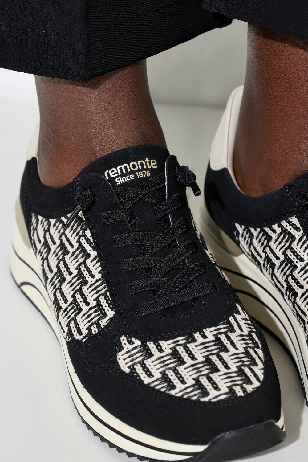 Stora storlekar Sneakers Remonte, Dam, svart, storlek: 38, Annat/Syntetfibrer, Ulla Popken