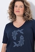 Eco Cotton Fish Cross Stitch Knit Tunic