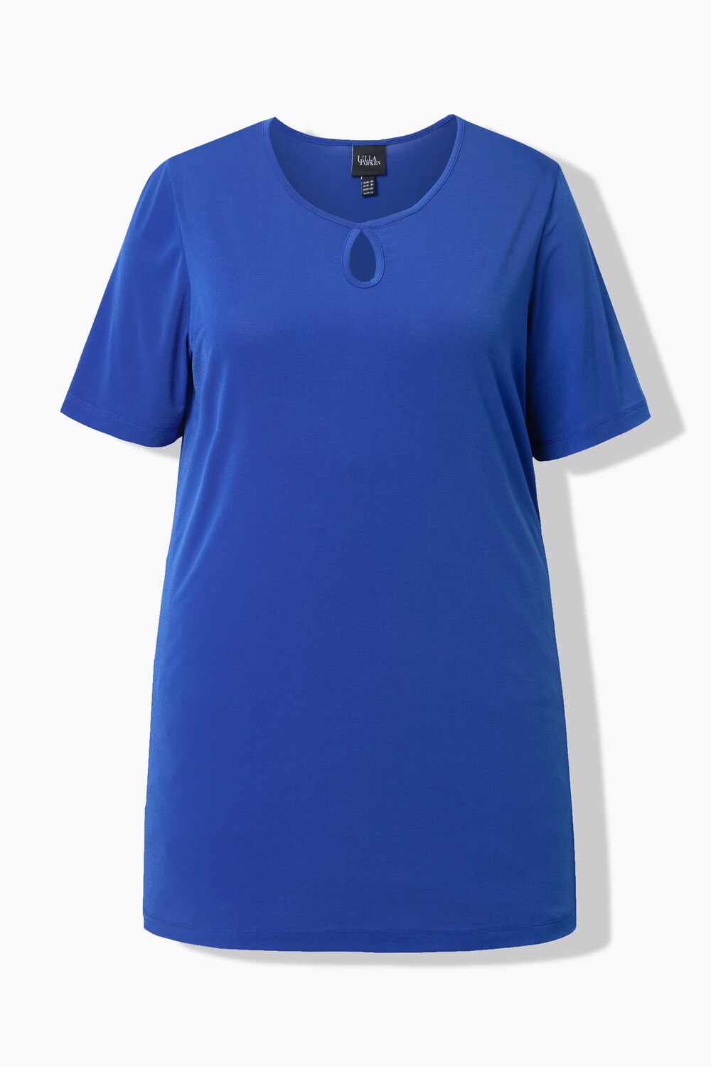 Stora storlekar Lång topp, Dam, blå, storlek: 62/64, Polyester, Ulla Popken