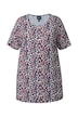 Dlouhé tričko, leopardí vzor, A střih, kulatý výstřih, krátké rukávy