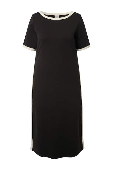 dlouhý top, ozdobné okraje, lodičkový výstřih, bez rukávů