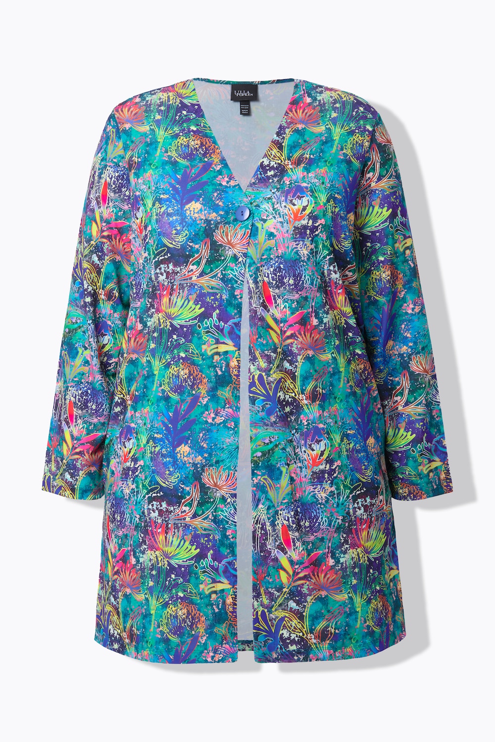 Stora storlekar Jerseyjacka, Dam, blå, storlek: 58/60, Polyester, Ulla Popken