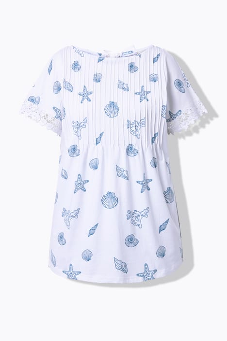 T-shirt, biesjes, boothals, mouwloos, biologisch katoen