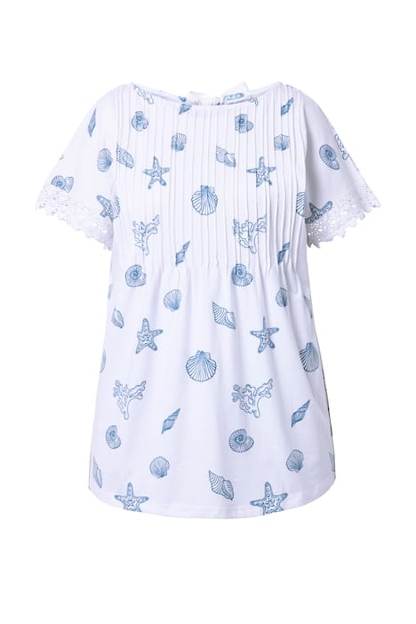 Tunika, sklady, lodičkový výstřih, bez rukávů, bio bavlna