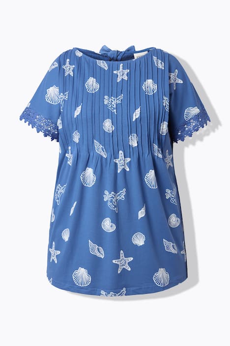 T-shirt, biesjes, boothals, mouwloos, biologisch katoen