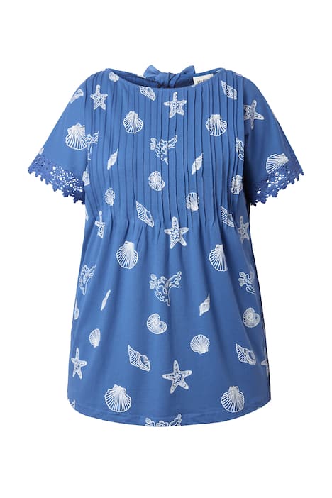 Tunika, sklady, lodičkový výstřih, bez rukávů, bio bavlna