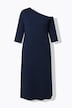 Maxikjole, uden skulder i venstre side, A-form, 3/4-lange ærmer