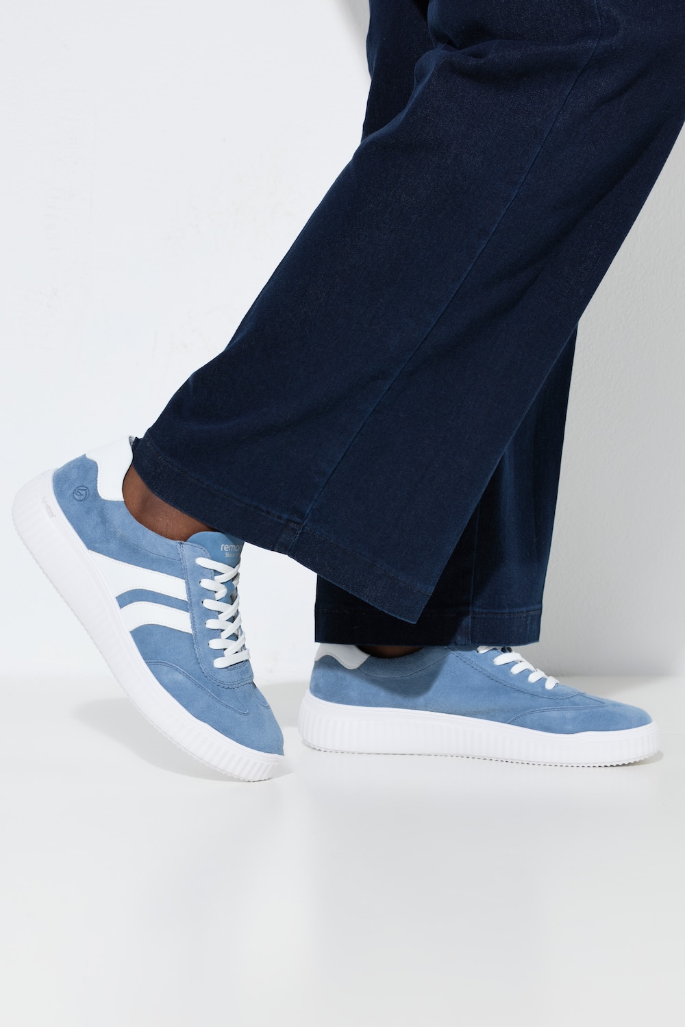 Remonte læder-sneaker, lædermix, udskiftelig indersål, bredde H