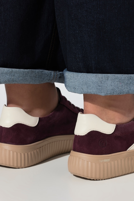 Remonte leren sneaker, leermix, uitneembaar voetbed, wijdte H