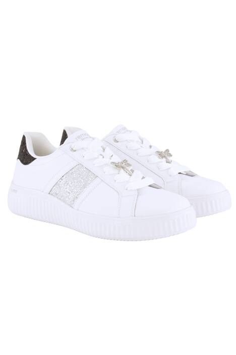 Kožené tenisky Remonte, třpytivé, vyměnitelná stélka, šířka H