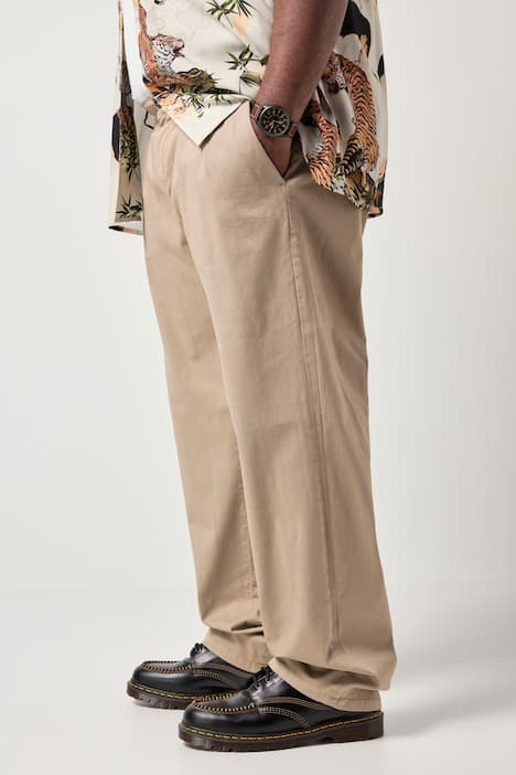 STHUGE chino, bandplooien, Baggy Fit, broek, tot maat 72