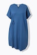 Midikleid, Tunika-Ausschnitt, Halbarm, Biobaumwolle