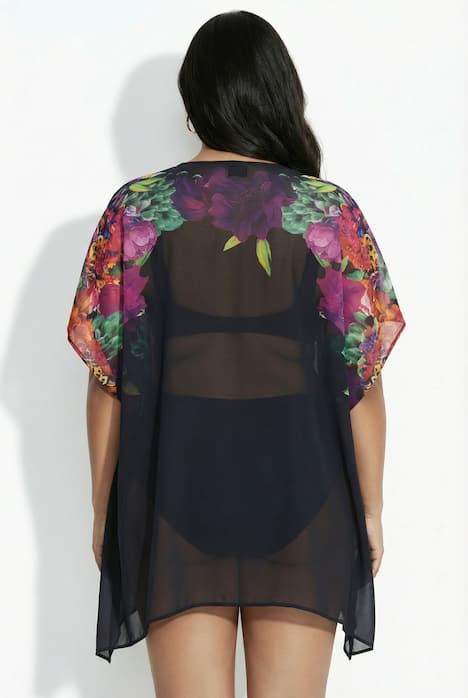 Tunika, Elefanten, Schnürung, V-Ausschnitt, Halbarm