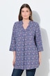 Tuniek, paisley-patroon, V-hals, 3/4-mouwen