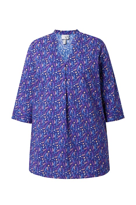 Tunika, kašmírový vzor, výstřih do V, 3/4 rukávy