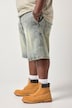 STHUGE Jeans-Bermuda, extra weiter Baggy Fit, Dirty Denim, 5-Pocket, bis 72