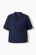 Boxy-Bluse, kurz, Reverskragen, Halbarm