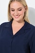 Boxy-Bluse, kurz, Reverskragen, Halbarm