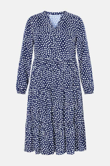 Maxi-jurk, A-lijn, black & white print