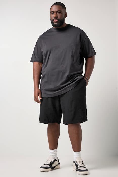STHUGE bermuda, mousseline, elastische band, Relaxed Fit, tot 8XL