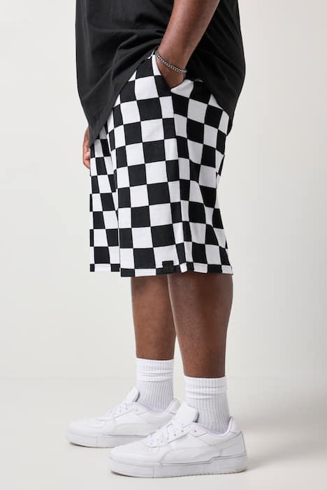 STHUGE Frottee-Bermuda, Muster, Elastikbund, bis 8 XL