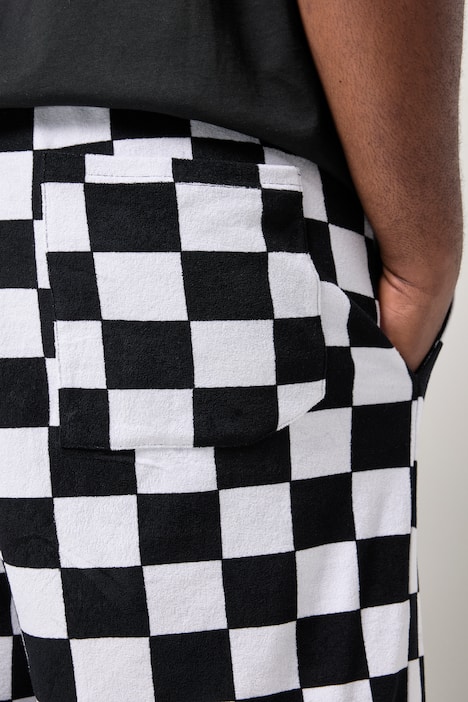 STHUGE Frottee-Bermuda, Muster, Elastikbund, bis 8 XL