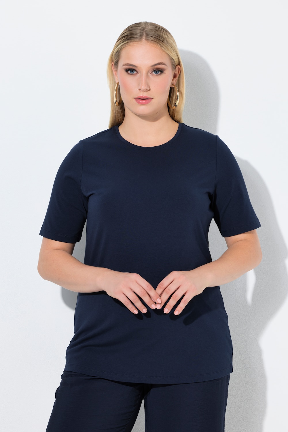 Thumbnail - Große Größen T-Shirt, Damen, blau, Größe: 58/60, Baumwolle, Ulla Popken