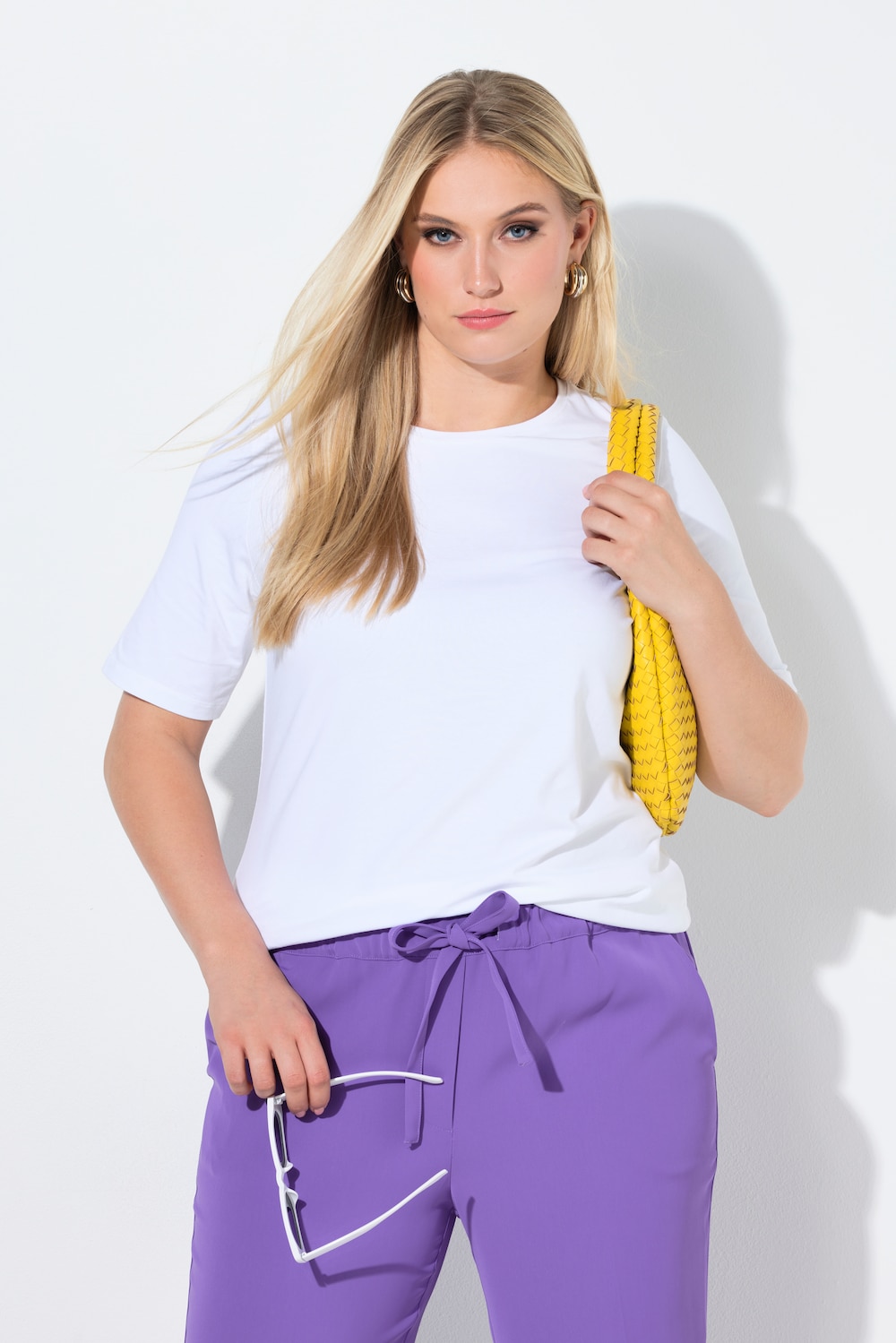 T-Shirt, Slim, Rundhalsausschnitt, Halbarm