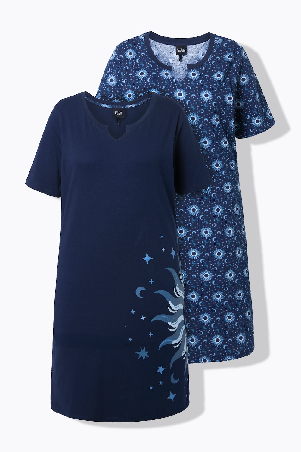 Große Größen Bigshirts, Damen, blau, Größe: 54/56, Baumwolle, Ulla Popken