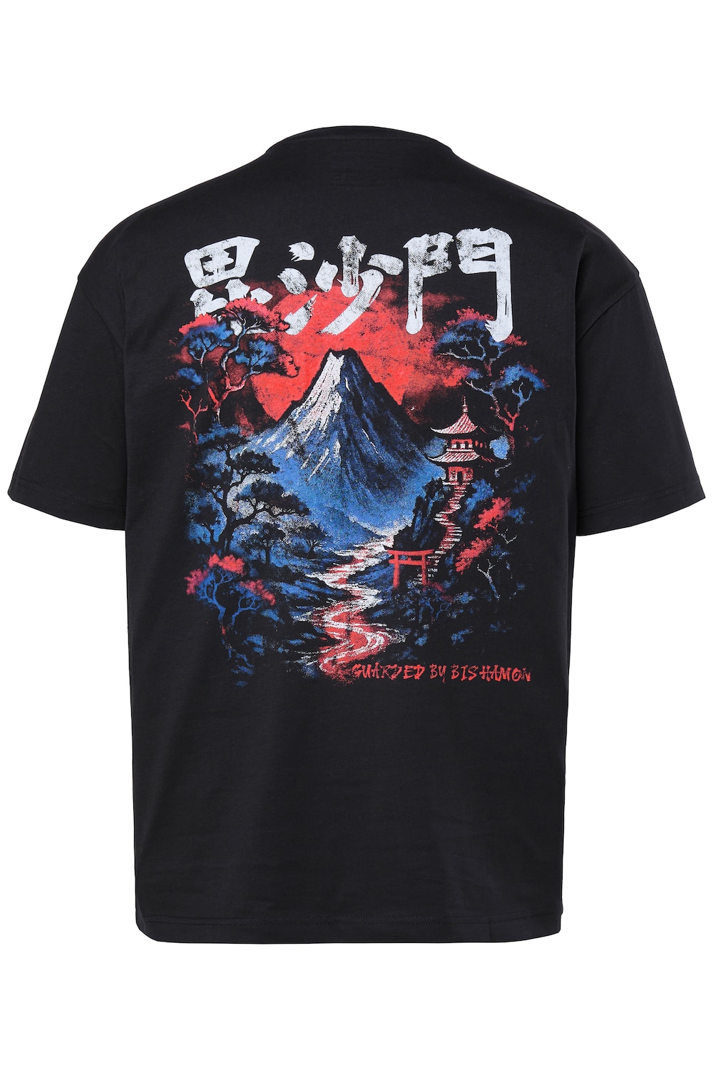 Stora storlekar T-shirt, Her, svart, storlek: L, Bomull, STHUGE