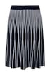 Plisovaná midi sukně, pruhy, A střih, elastický pas