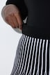 Plisowana spódnica midi, paski, krój trapezowy, elastyczny pas