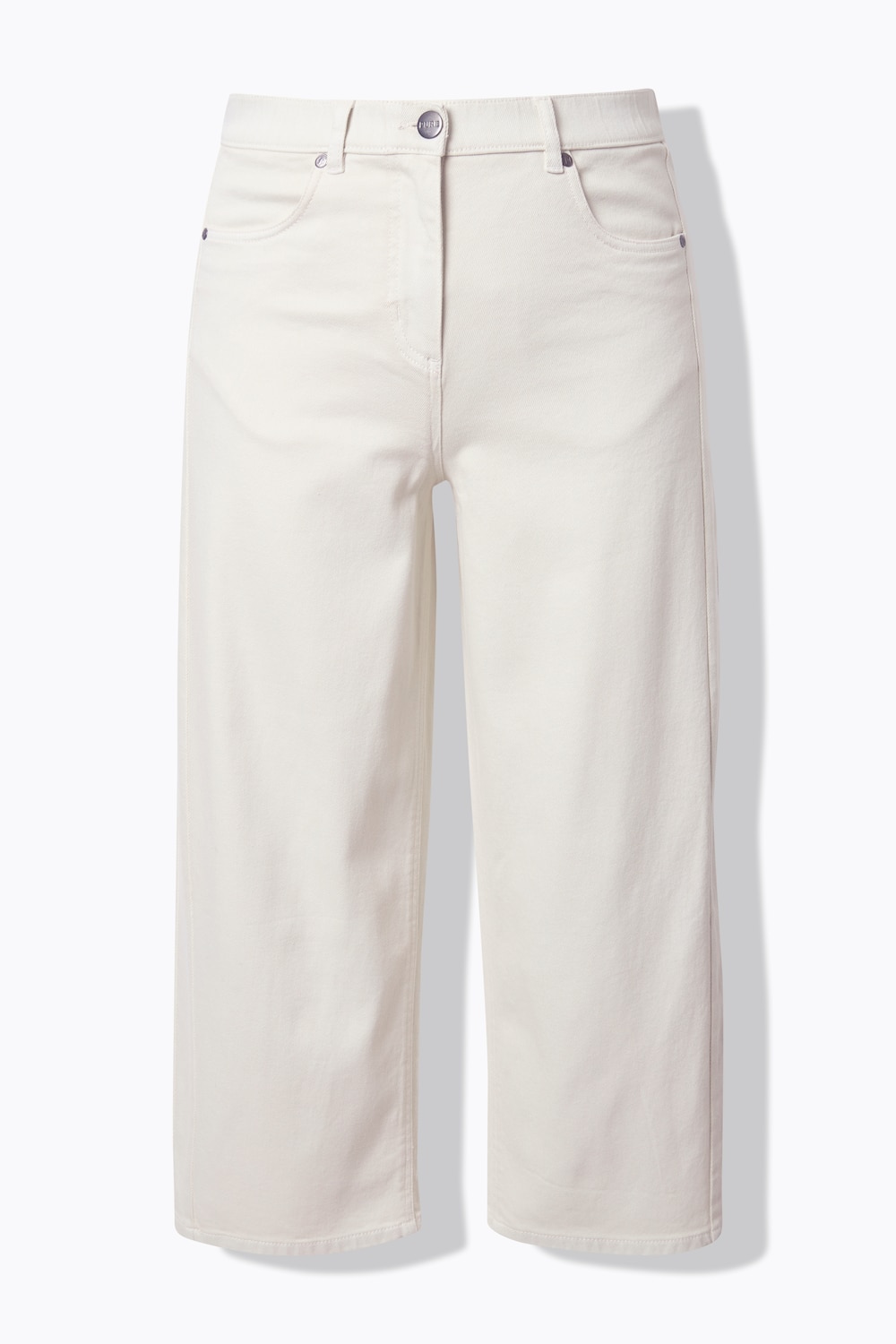 Stora storlekar Barrel-jeans, Dam, vit, storlek: 42, Bomull, Ulla Popken