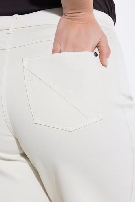 Barrel-jeans, wijde pijpen, comfortabele tailleband, biologisch katoen