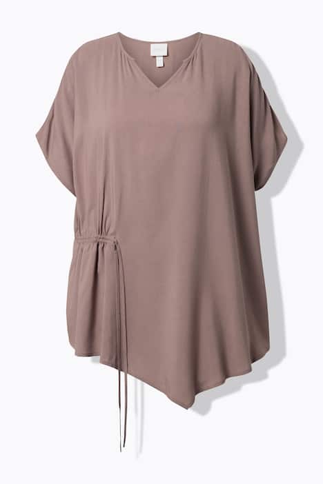 Tunika, drapiert, Tunika-Ausschnitt, Halbarm, Tunnelzug