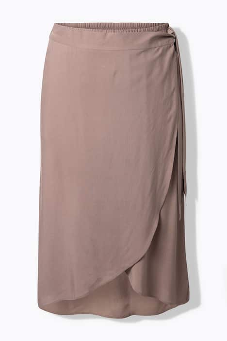 Wickelrock, A-Linie, Elastikbund, hinten länger