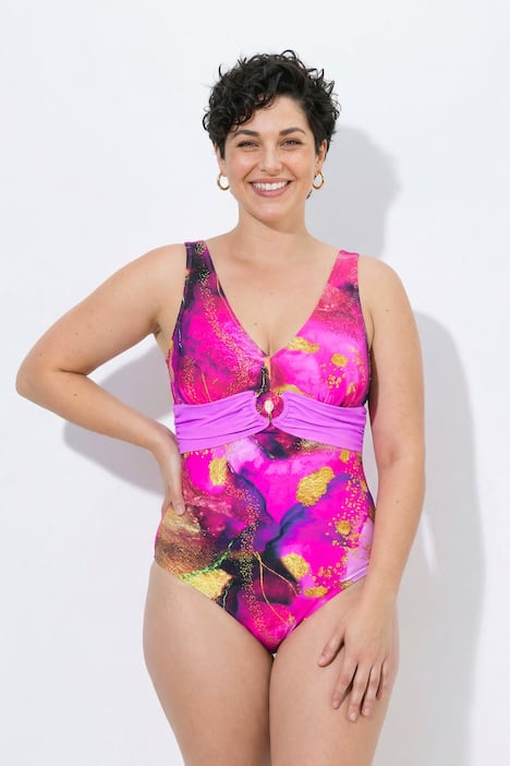 Badeanzug, Zierband, Schnalle, Softcups