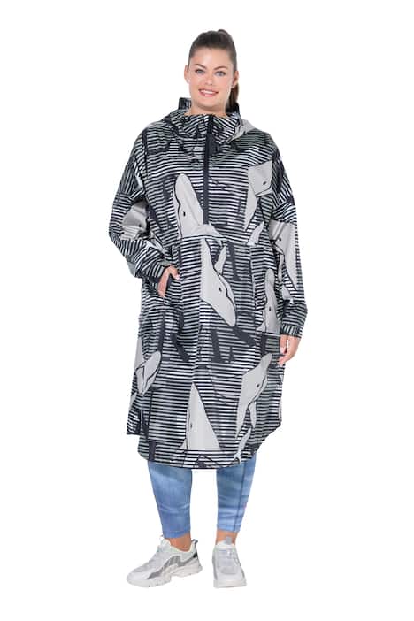 funkční pláštěnka do deště, unisex, potisk, kapuce