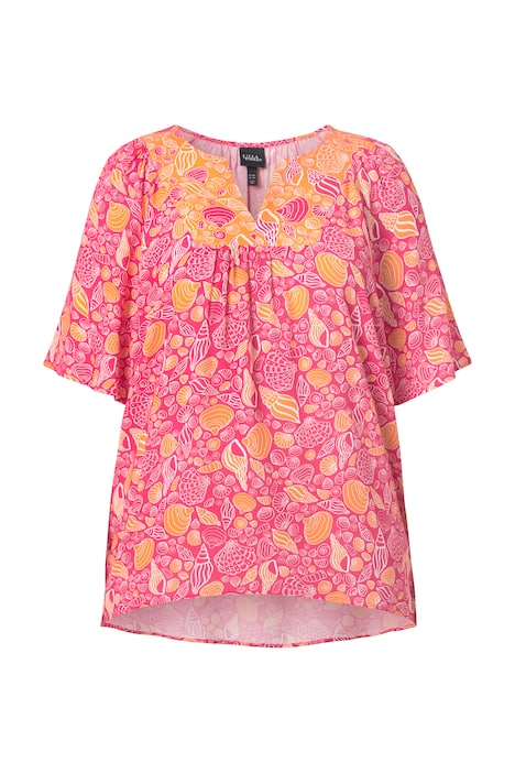 Tunika, mušle, áčkový střih, tunikový výstřih, polo rukávy