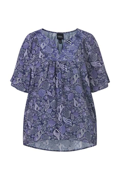 Tunika, mušle, áčkový střih, tunikový výstřih, polo rukávy