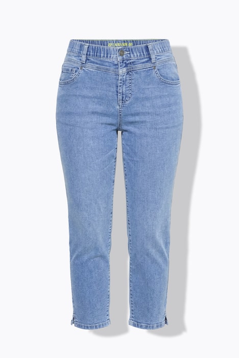 Jean taille haute, coupe Slim Fit, longueur 3/4