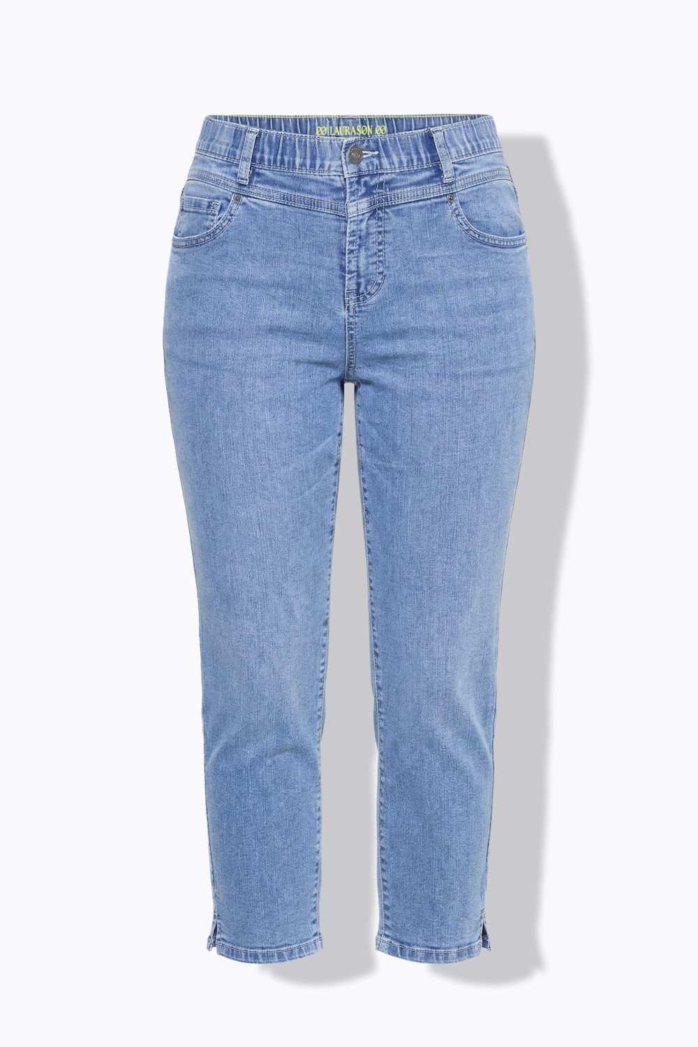 Stora storlekar Jeans med hög midja, Dam, blå, storlek: 56, Bomull, LAURASON