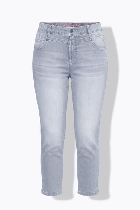 Jean taille haute, coupe Slim Fit, longueur 3/4