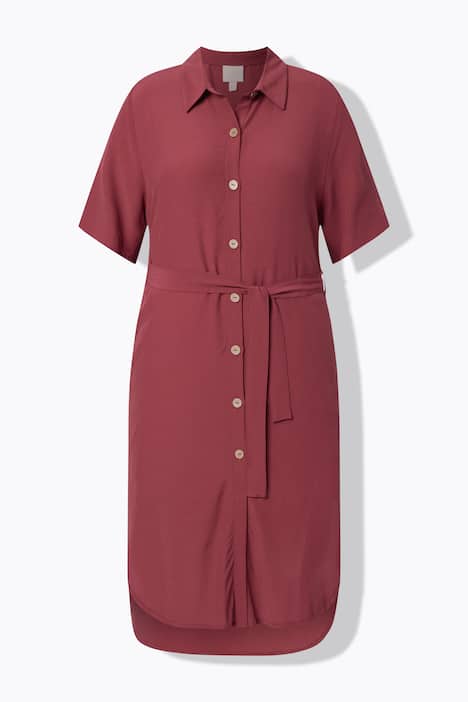 Eco Viscose Hi-Low Button Down Dress