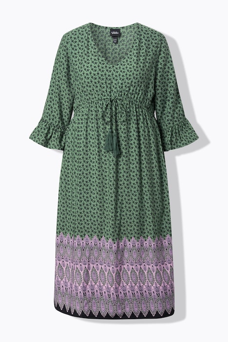 Mixed Geometric Print Dress